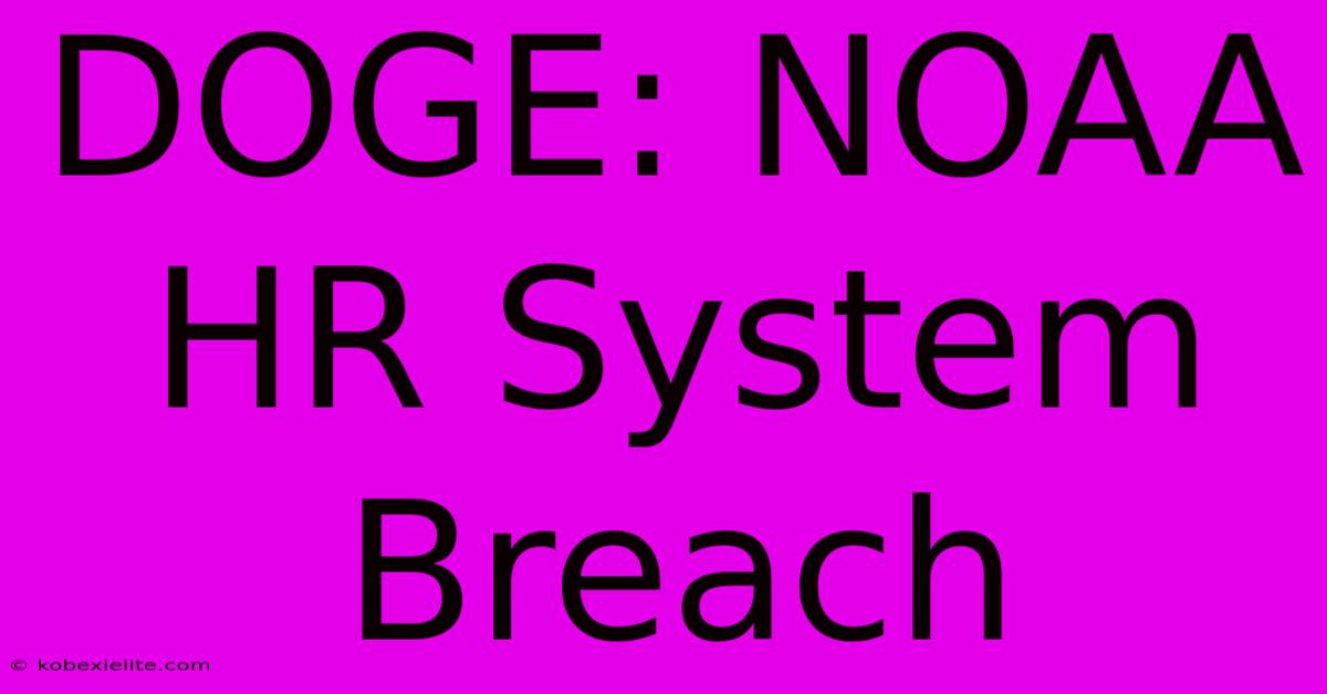 DOGE: NOAA HR System Breach