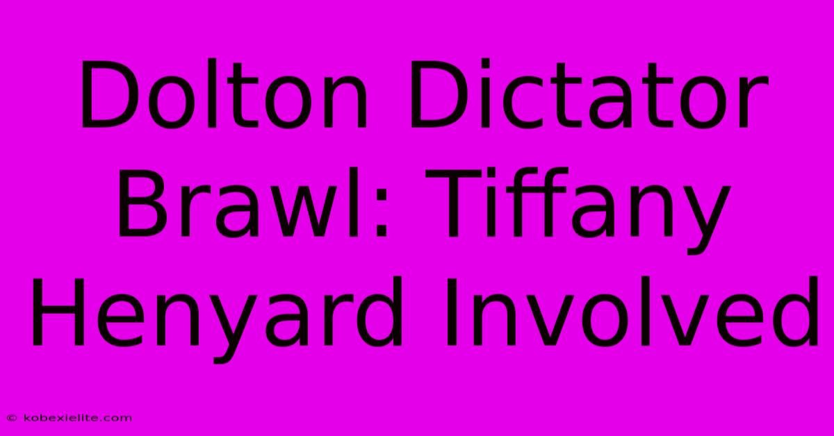 Dolton Dictator Brawl: Tiffany Henyard Involved