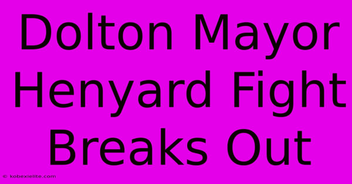 Dolton Mayor Henyard Fight Breaks Out