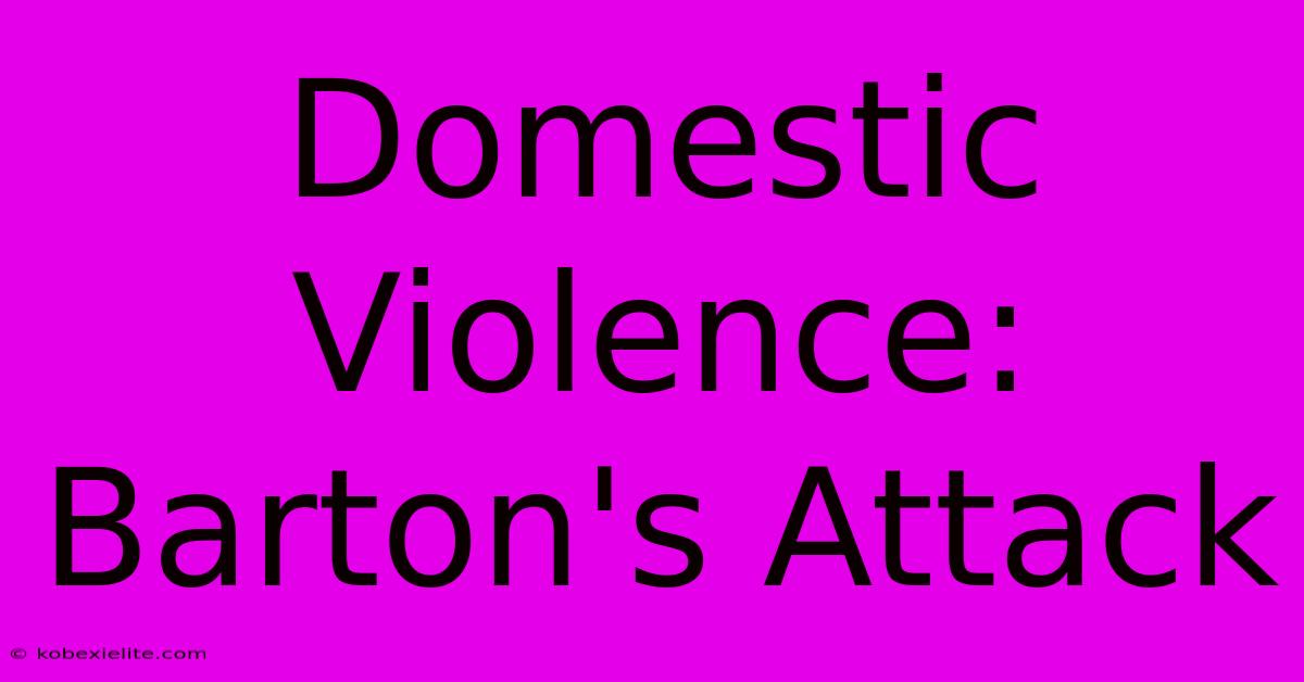 Domestic Violence: Barton's Attack