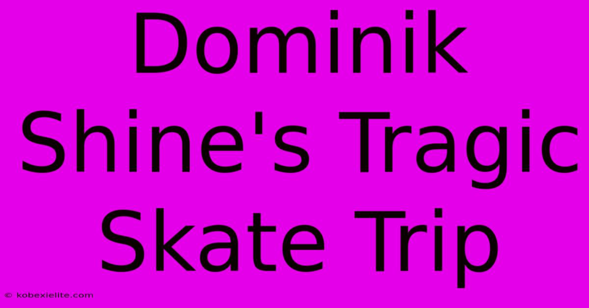 Dominik Shine's Tragic Skate Trip