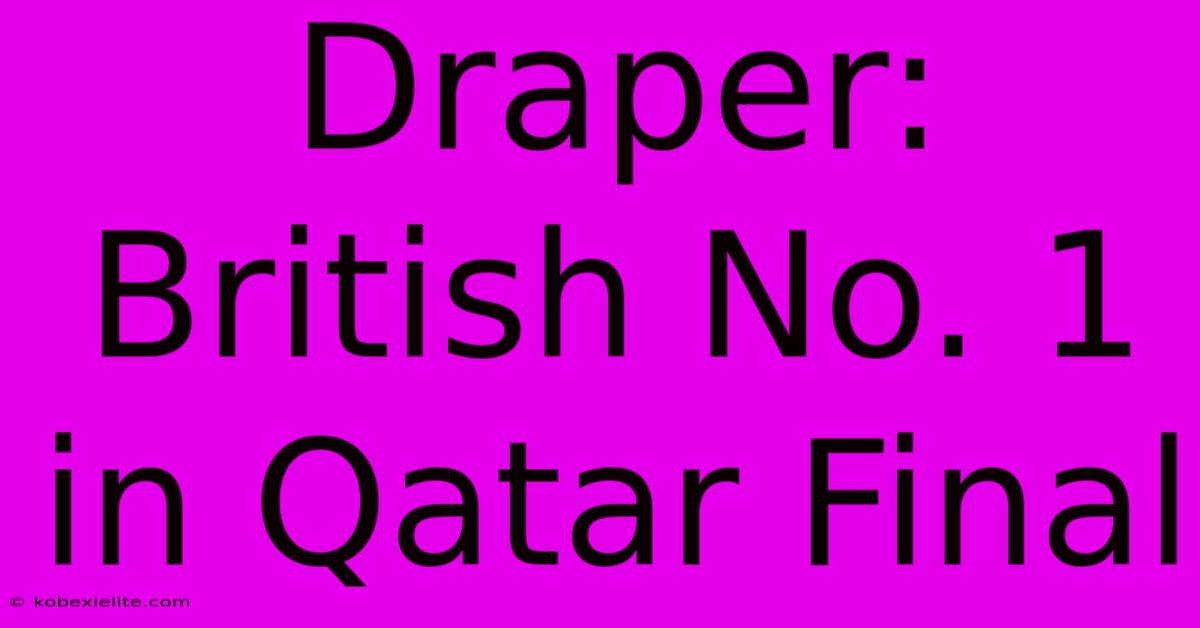 Draper: British No. 1 In Qatar Final