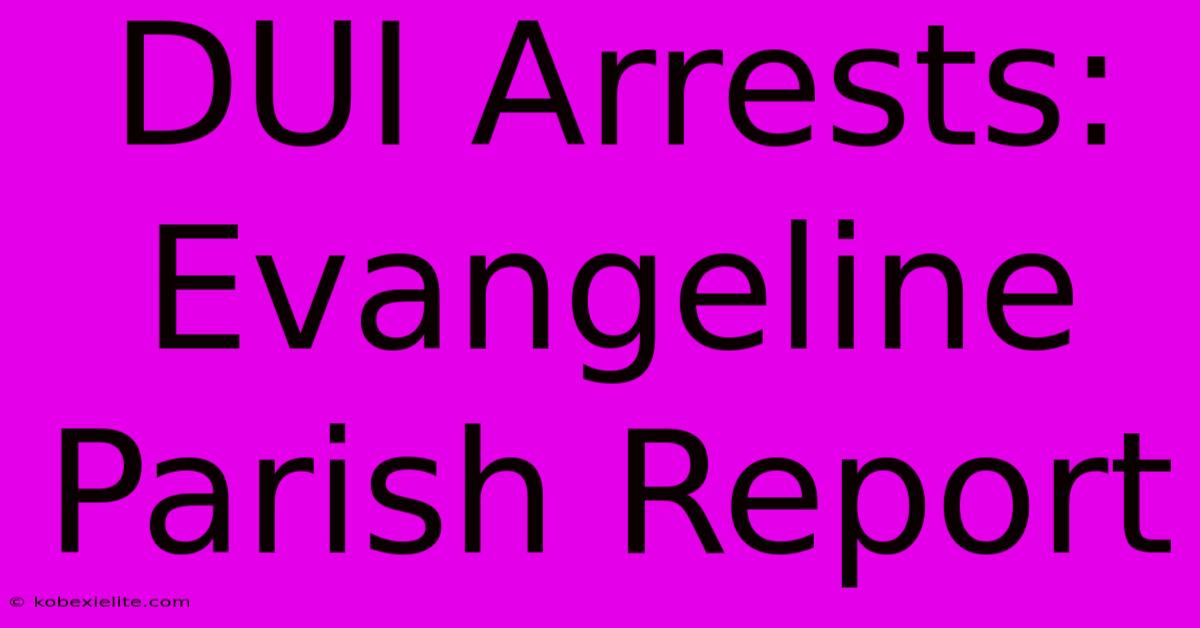 DUI Arrests: Evangeline Parish Report