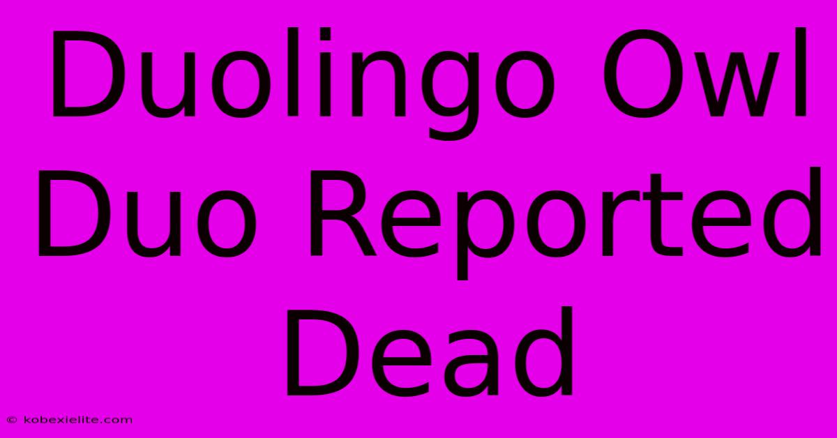 Duolingo Owl Duo Reported Dead