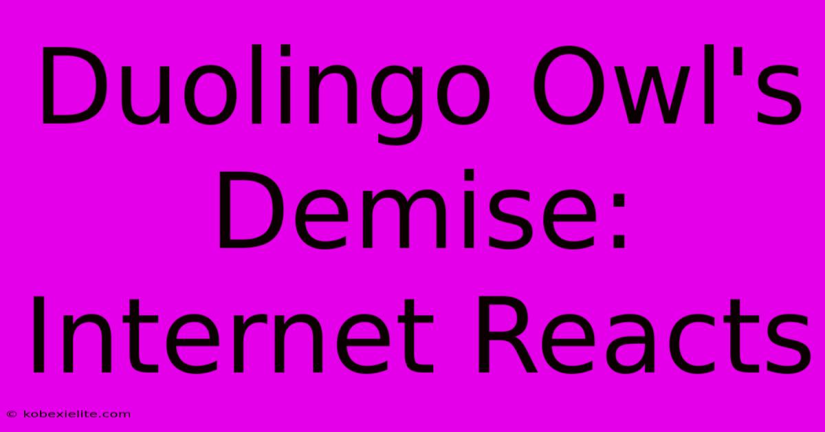 Duolingo Owl's Demise: Internet Reacts