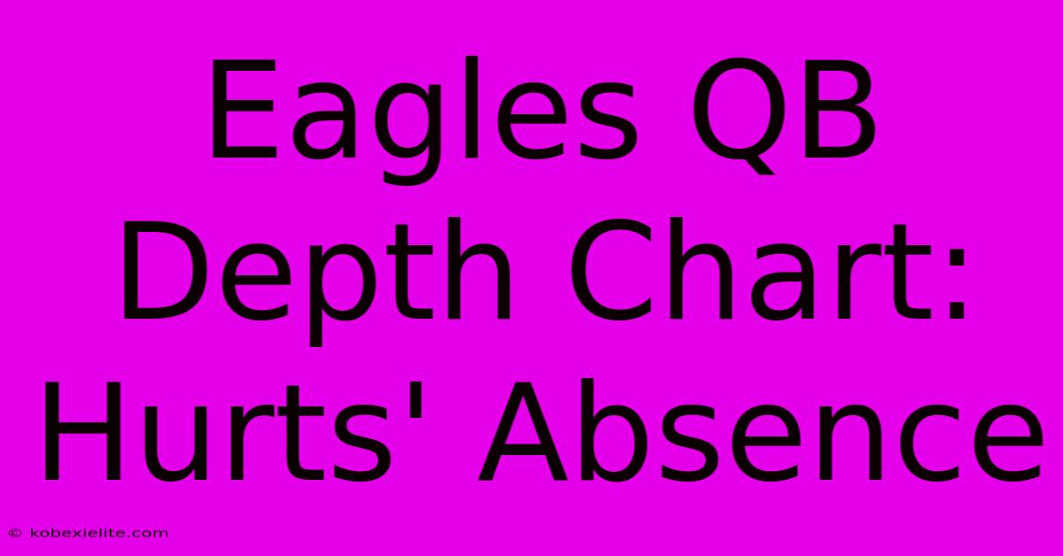 Eagles QB Depth Chart: Hurts' Absence