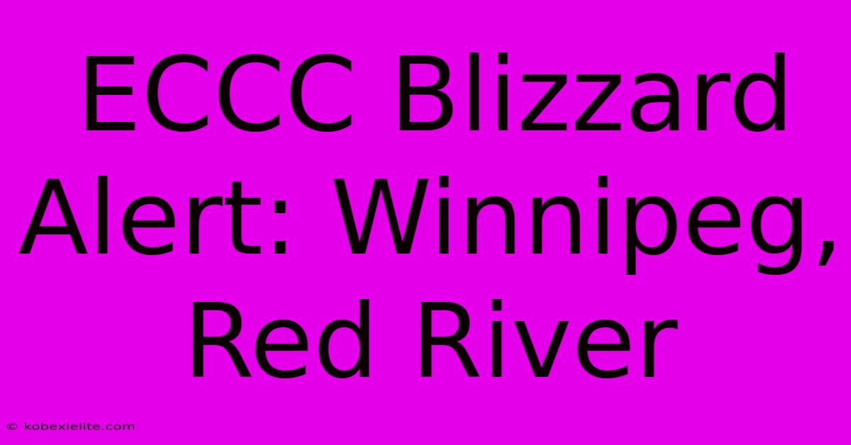 ECCC Blizzard Alert: Winnipeg, Red River