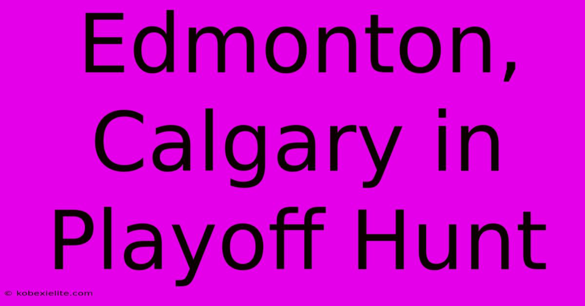 Edmonton, Calgary In Playoff Hunt