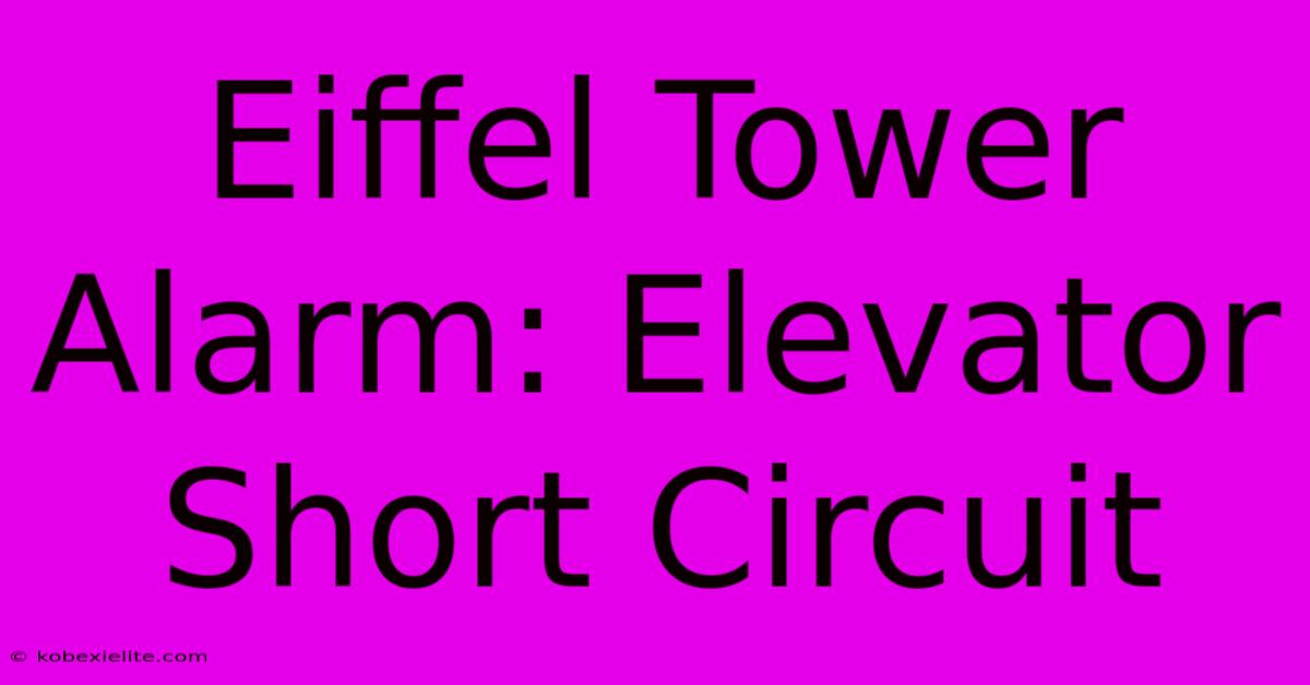 Eiffel Tower Alarm: Elevator Short Circuit