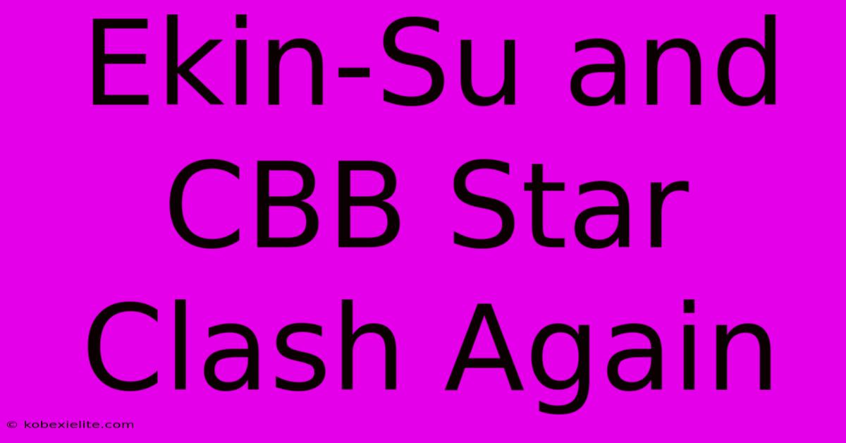 Ekin-Su And CBB Star Clash Again