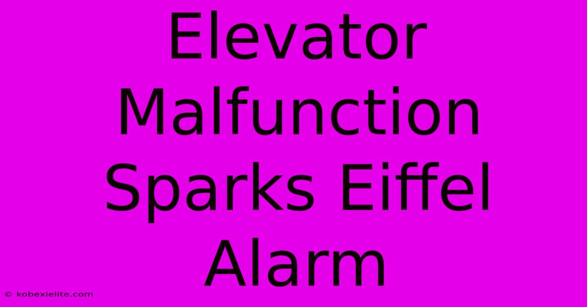 Elevator Malfunction Sparks Eiffel Alarm