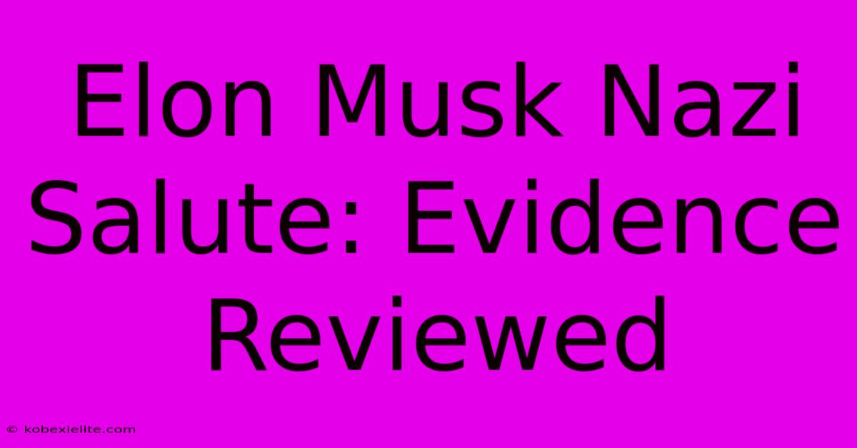 Elon Musk Nazi Salute: Evidence Reviewed