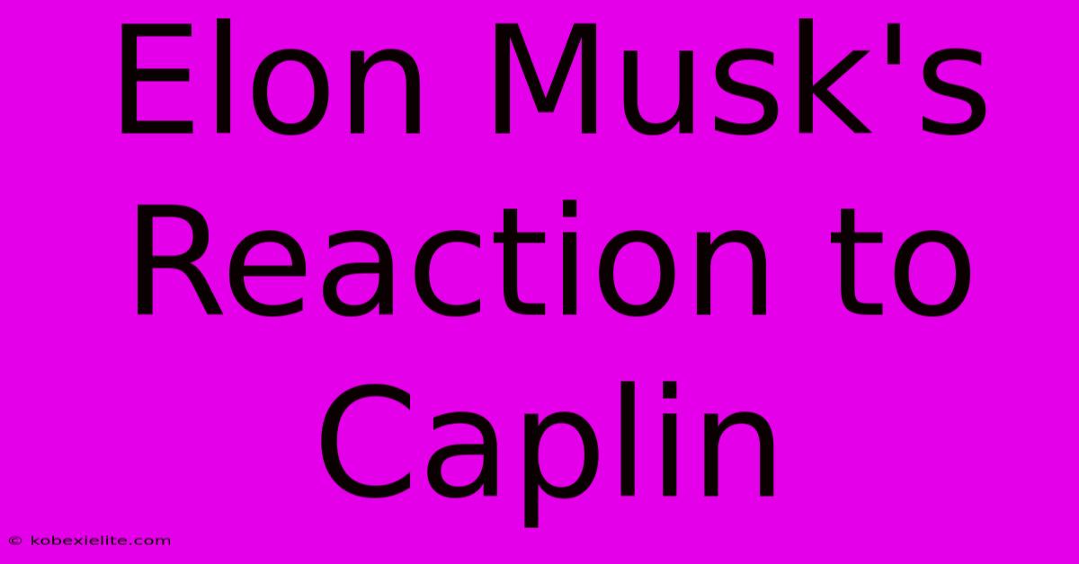 Elon Musk's Reaction To Caplin