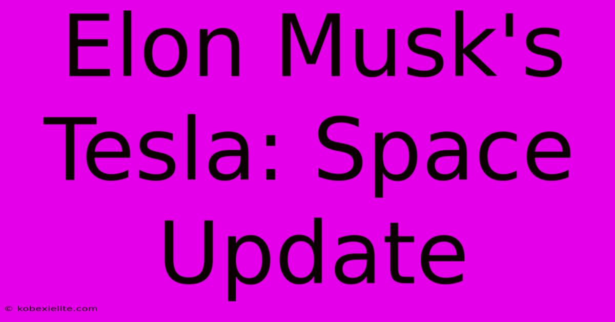 Elon Musk's Tesla: Space Update