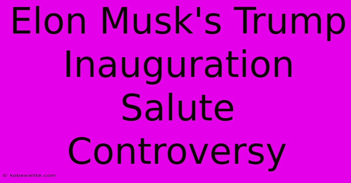 Elon Musk's Trump Inauguration Salute Controversy