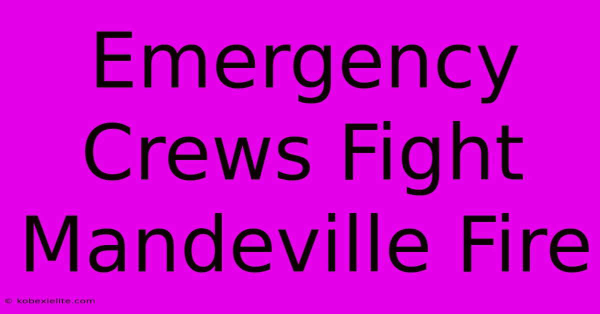 Emergency Crews Fight Mandeville Fire