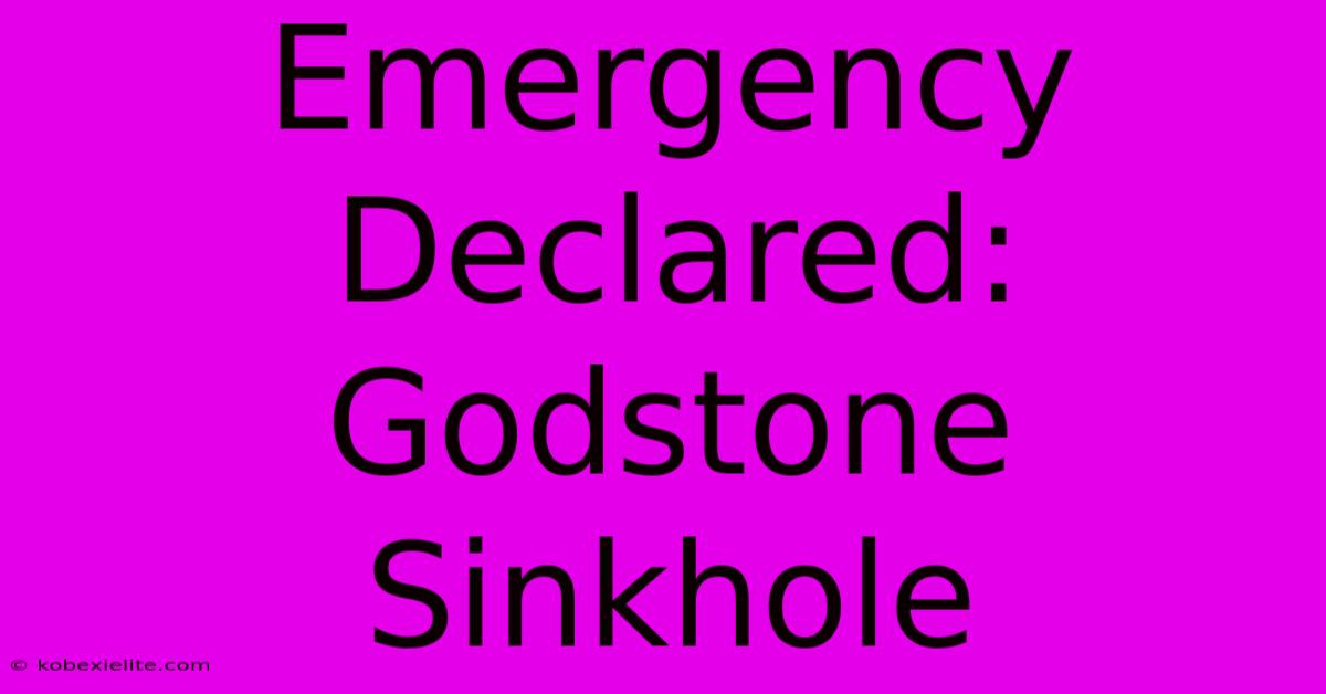 Emergency Declared: Godstone Sinkhole