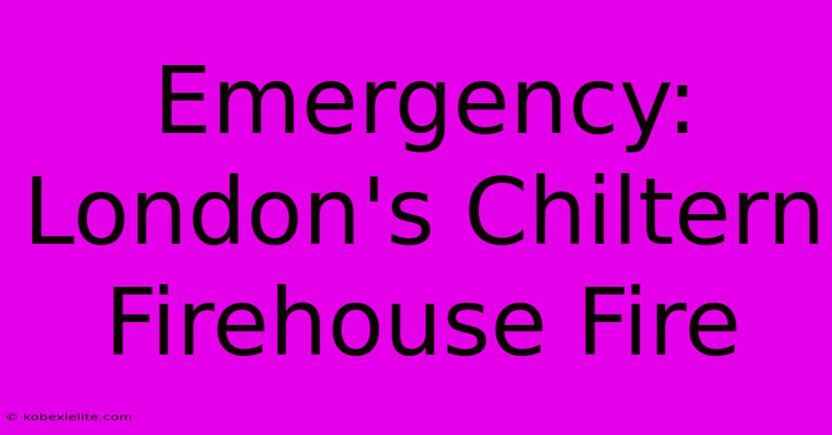 Emergency: London's Chiltern Firehouse Fire