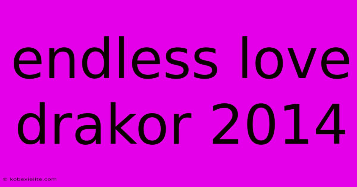 Endless Love Drakor 2014