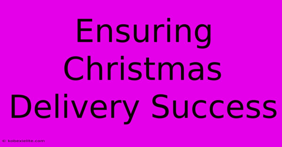 Ensuring Christmas Delivery Success