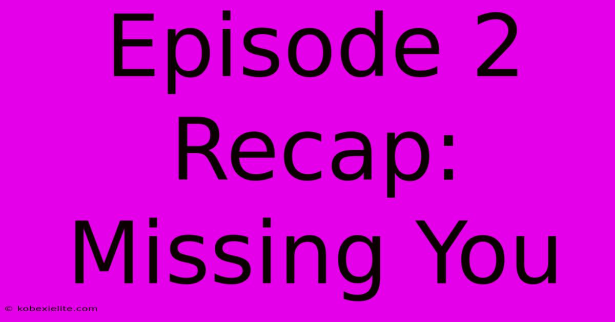 Episode 2 Recap: Missing You