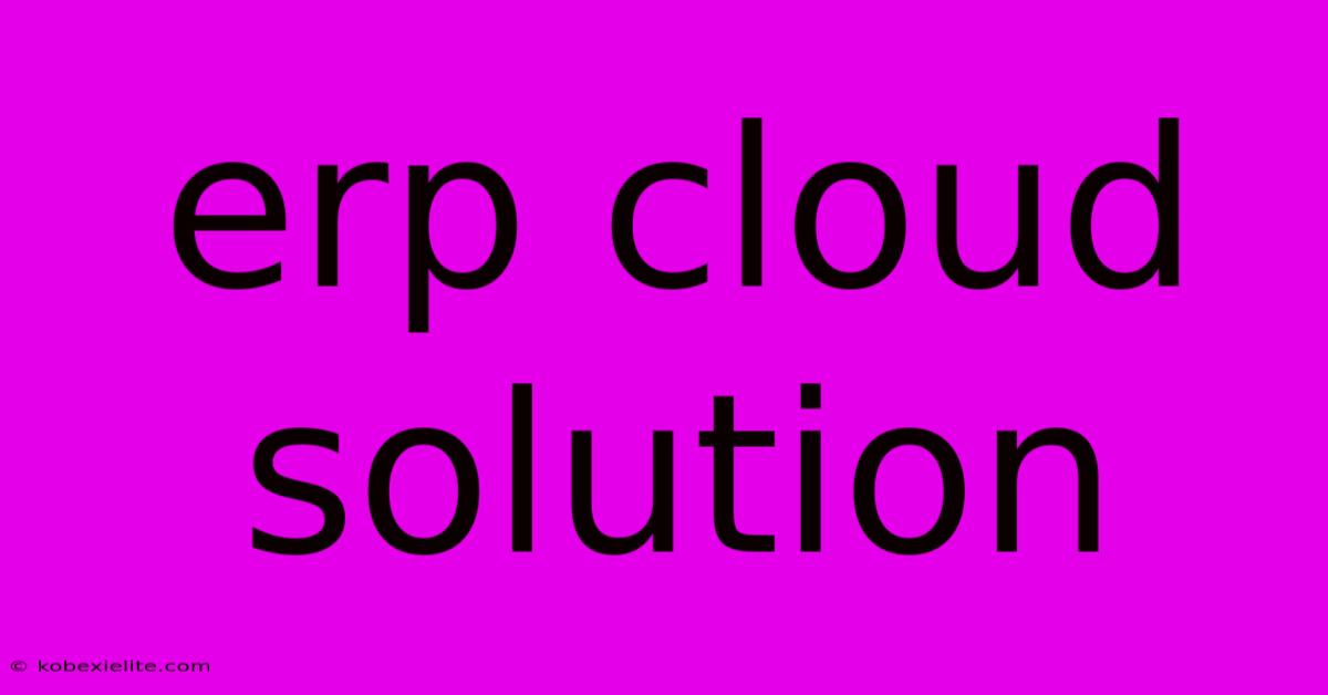 Erp Cloud Solution