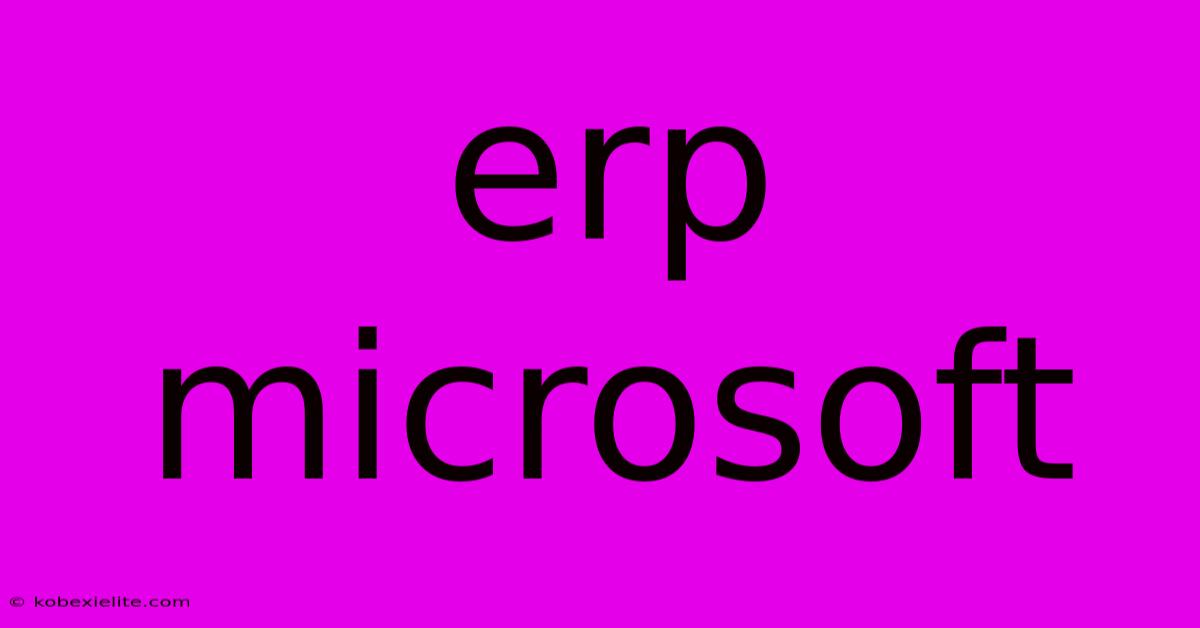 Erp Microsoft