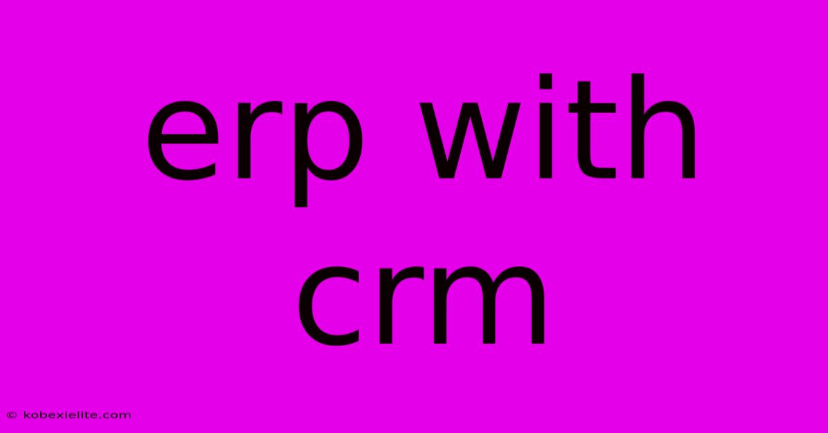 Erp With Crm