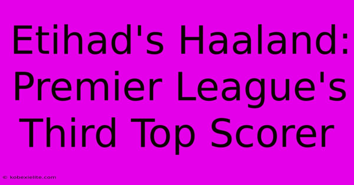 Etihad's Haaland: Premier League's Third Top Scorer