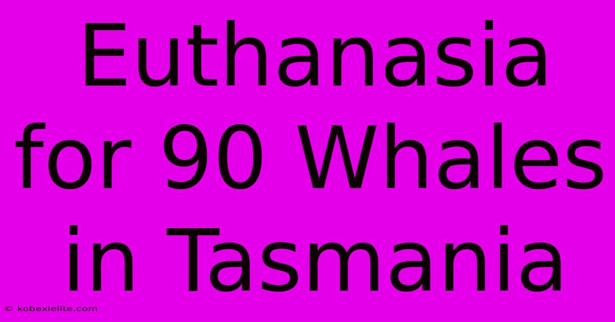 Euthanasia For 90 Whales In Tasmania