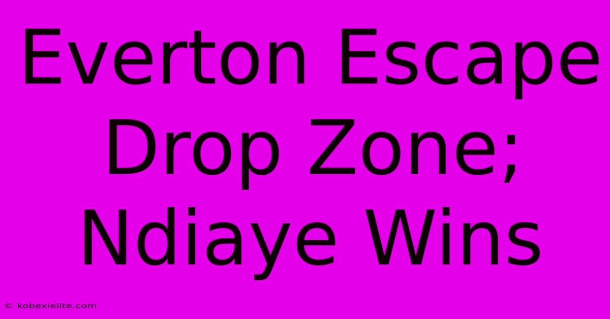 Everton Escape Drop Zone; Ndiaye Wins