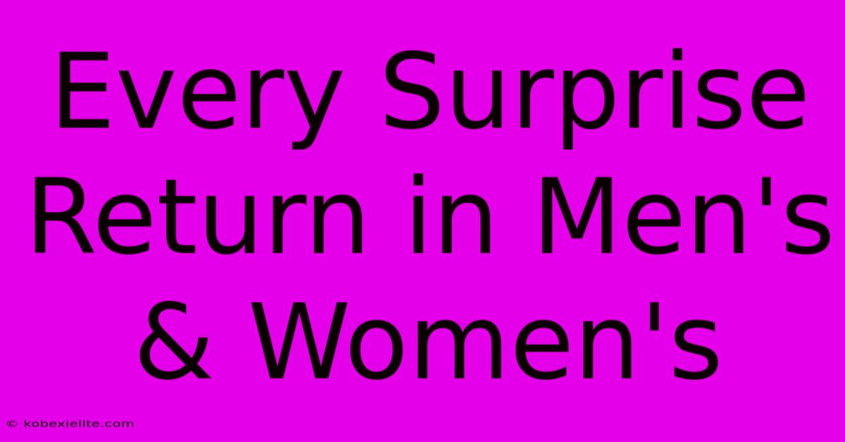 Every Surprise Return In Men's & Women's