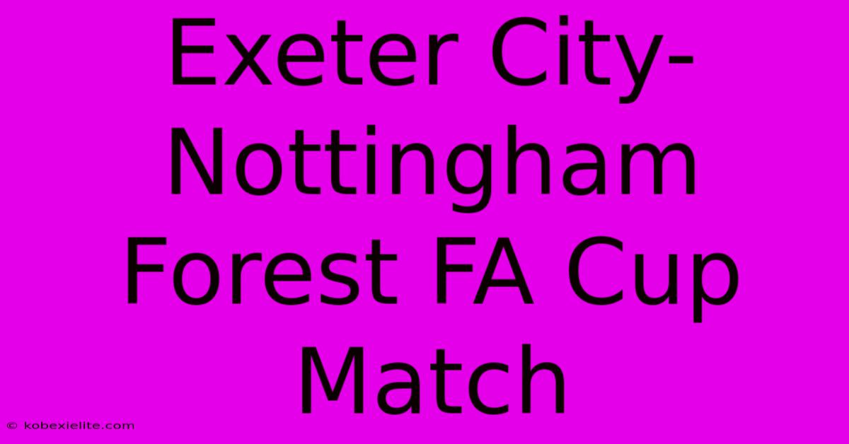 Exeter City-Nottingham Forest FA Cup Match