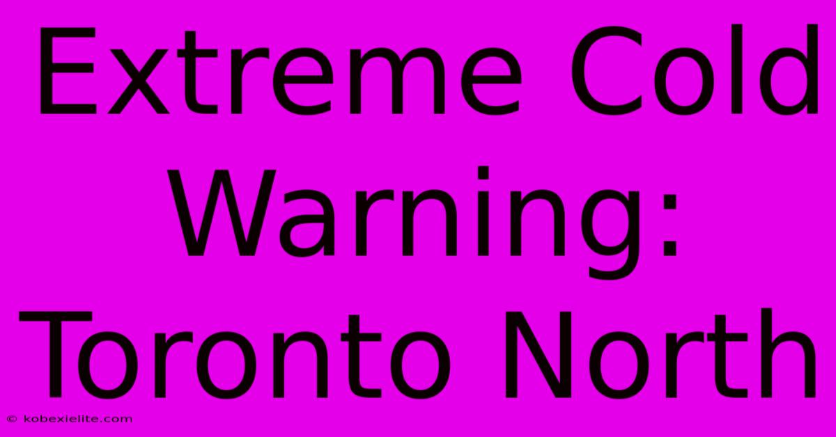 Extreme Cold Warning: Toronto North