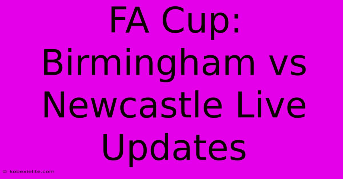 FA Cup: Birmingham Vs Newcastle Live Updates