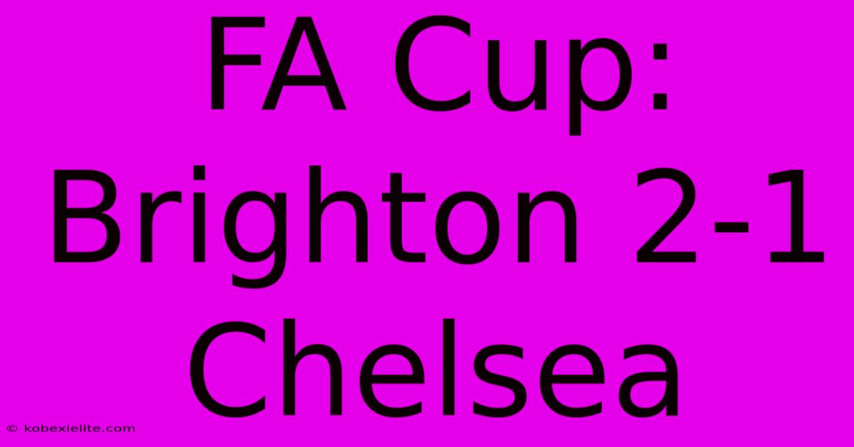 FA Cup: Brighton 2-1 Chelsea