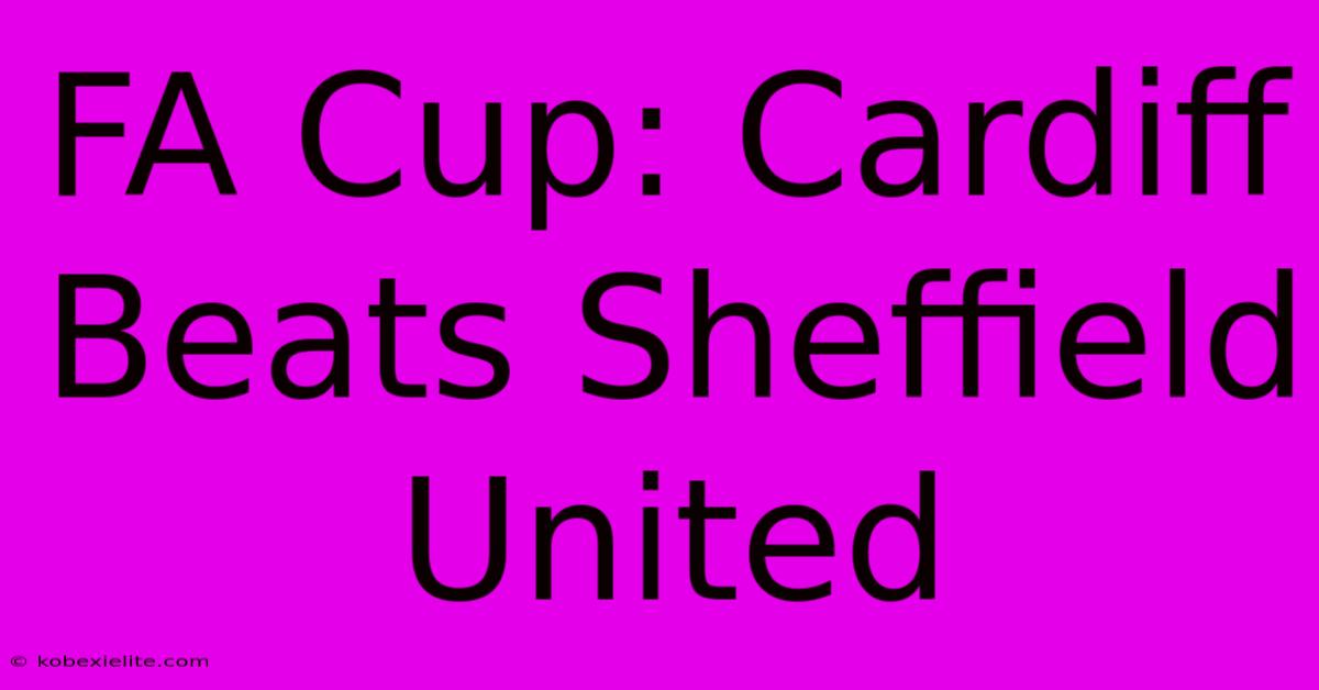 FA Cup: Cardiff Beats Sheffield United