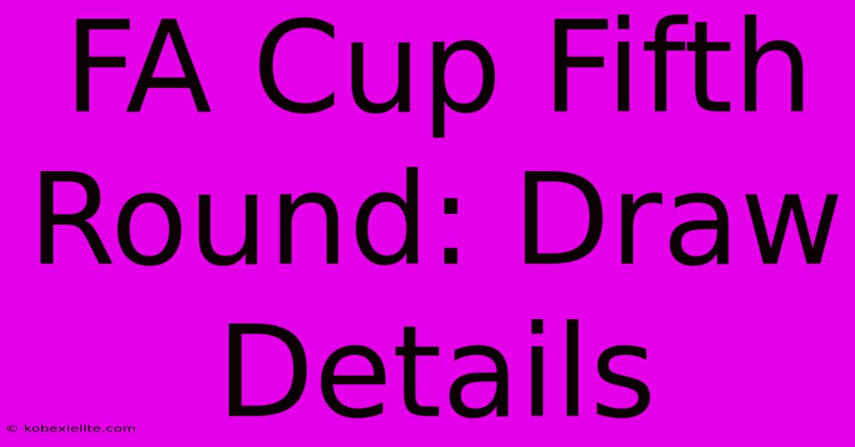 FA Cup Fifth Round: Draw Details