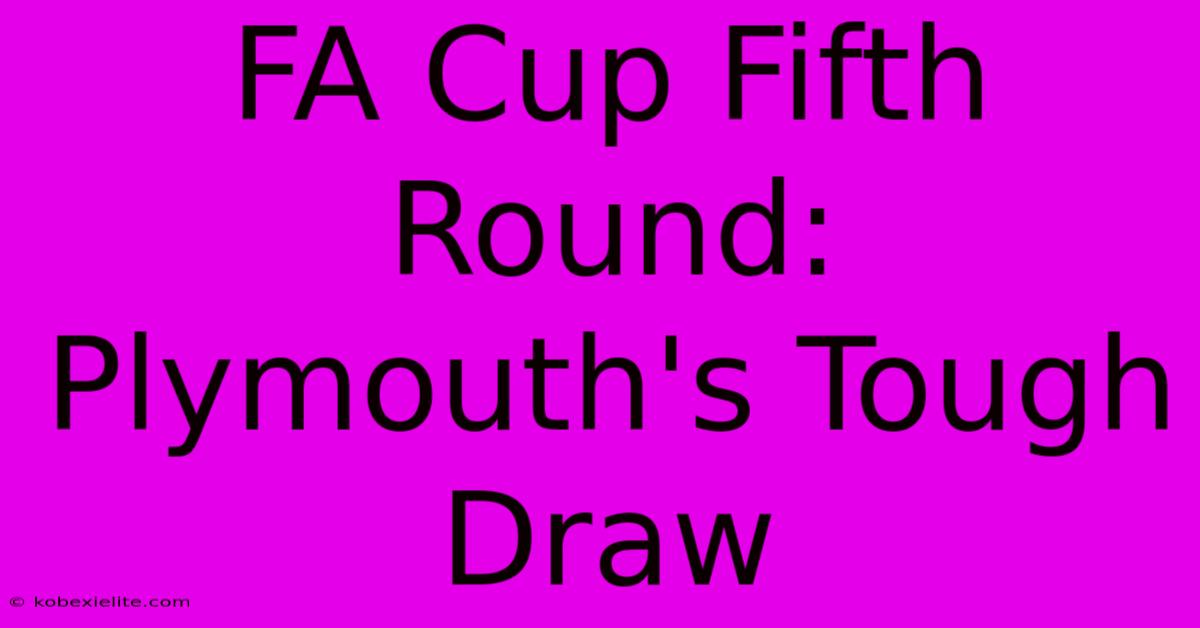 FA Cup Fifth Round: Plymouth's Tough Draw