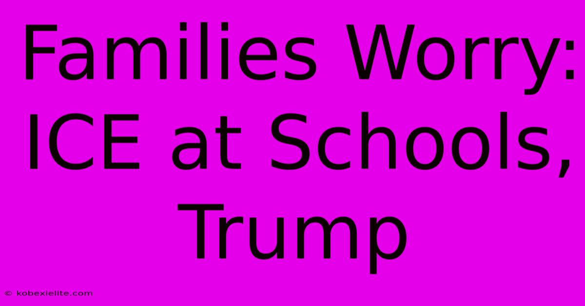 Families Worry: ICE At Schools, Trump