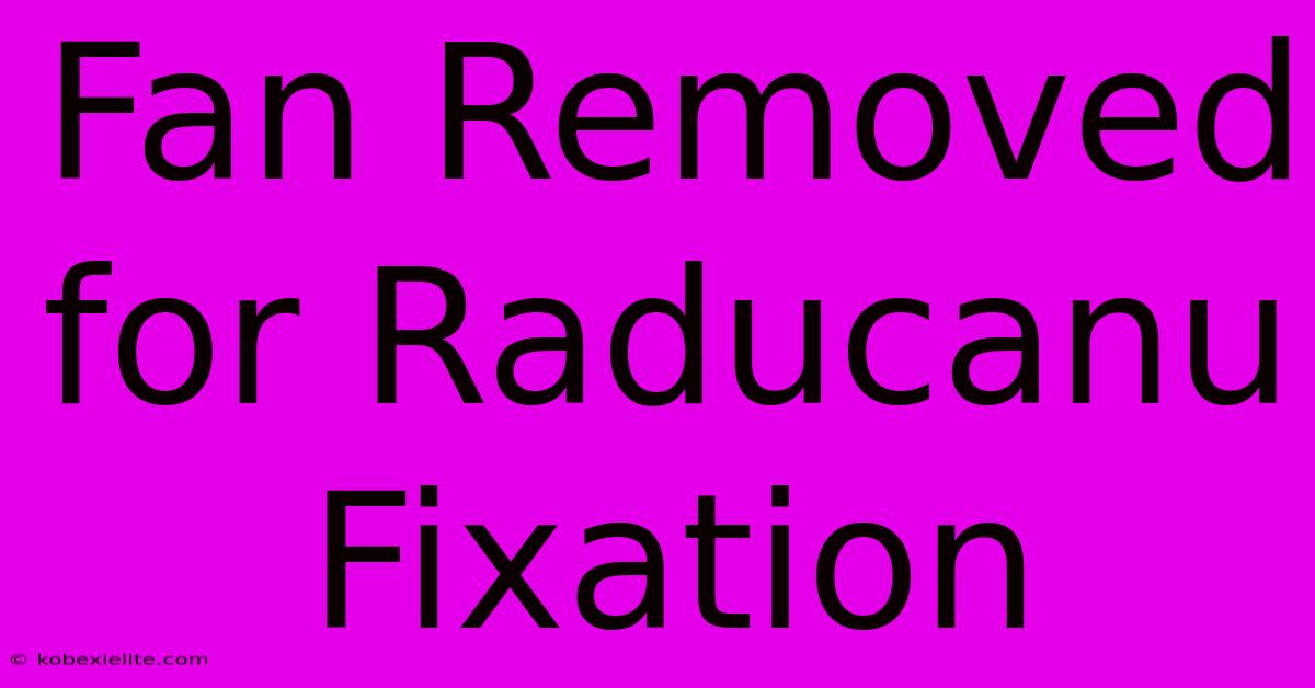 Fan Removed For Raducanu Fixation