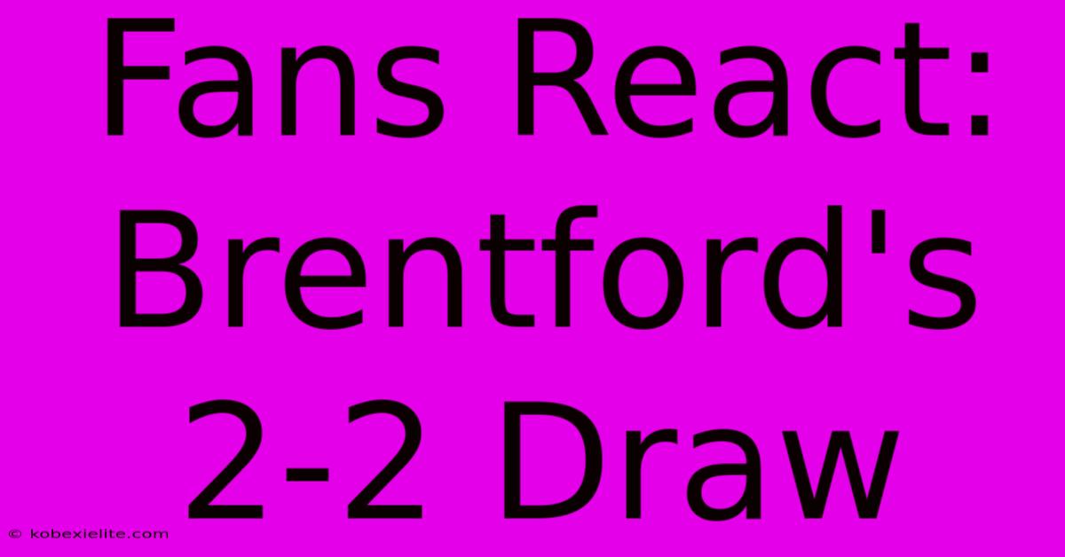 Fans React: Brentford's 2-2 Draw