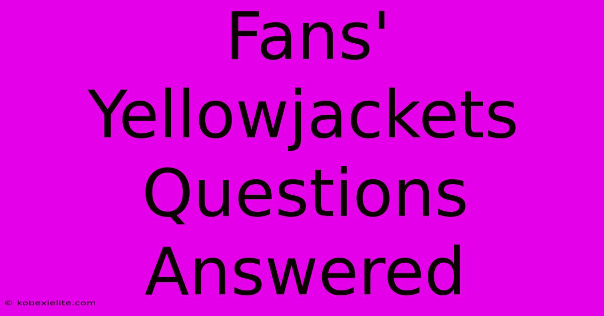 Fans' Yellowjackets Questions Answered