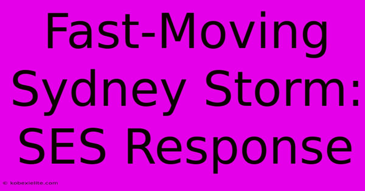 Fast-Moving Sydney Storm: SES Response