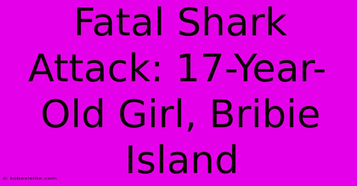 Fatal Shark Attack: 17-Year-Old Girl, Bribie Island