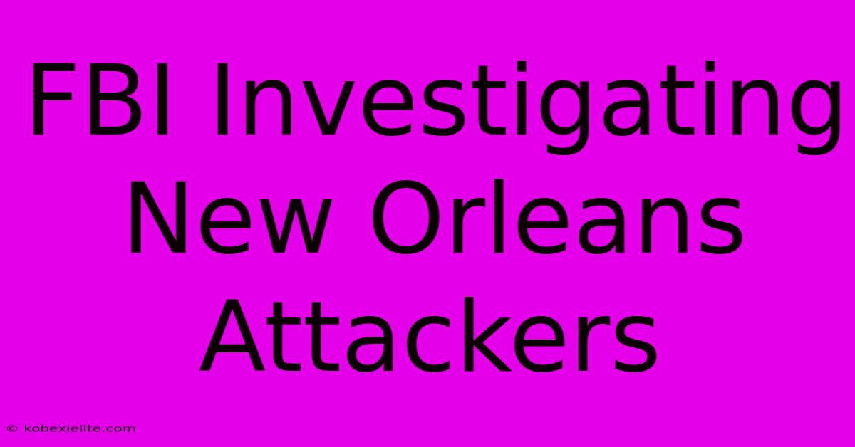 FBI Investigating New Orleans Attackers