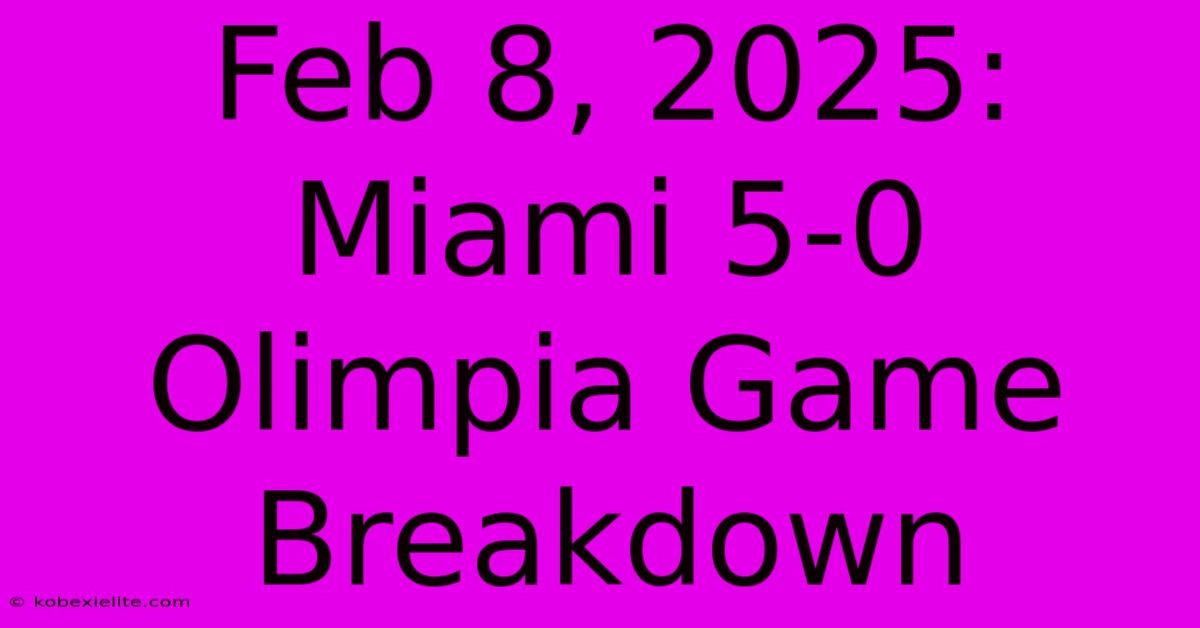 Feb 8, 2025: Miami 5-0 Olimpia Game Breakdown