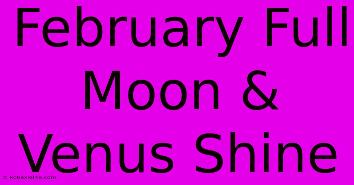 February Full Moon & Venus Shine