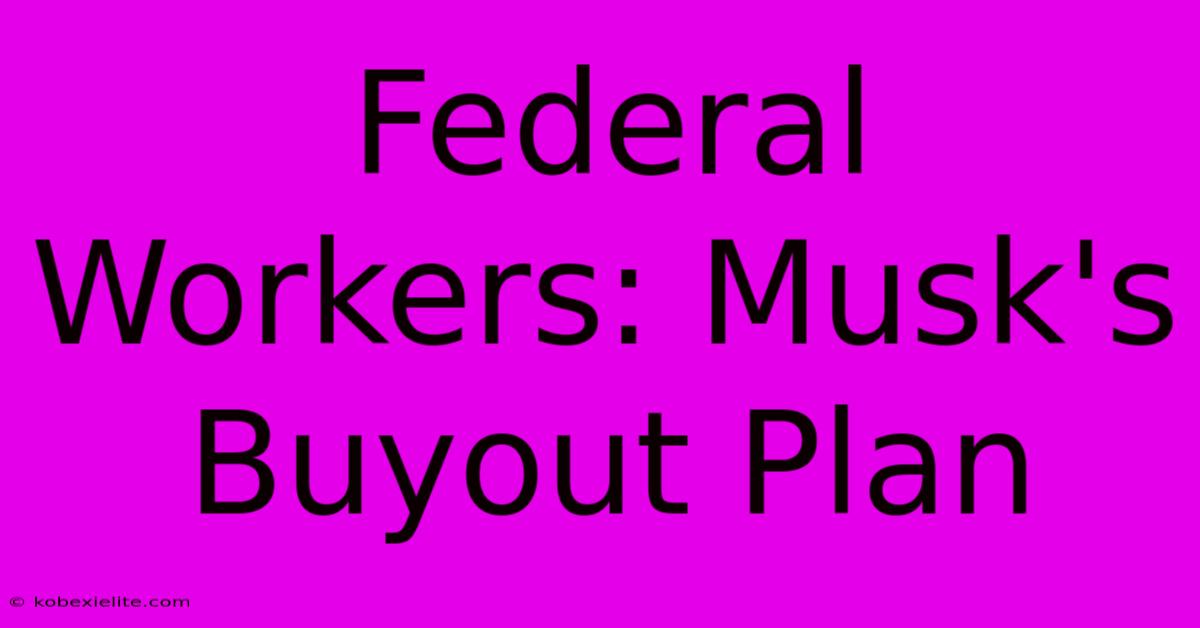 Federal Workers: Musk's Buyout Plan