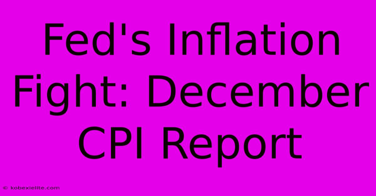 Fed's Inflation Fight: December CPI Report